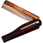 Kent 20T 100mm Fine Toothed Mens Folding Pocket Hair Comb (PACK OF 1)