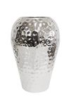 Hosley 10 Inch High Hammered Iron Vase - Handcrafted by Artisans Using Centuries-Old Hammer Pattern Techniques for Rustic Charm and Cultural Richness in Your Home Décor Embrace Timeless Elegance