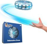 nutty toys Interactive Drone - Hand Operated Light Up Boomerang for Kids & Adults | Easy Shake to Start Flying UFO| Top Stocking Stuffer Idea 2024 for Boys & Teens 8 9 10 11 12 13 14 15