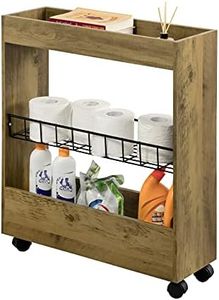 SoBuy Carrellino Salvaspazio Carrello Cucina Organizzatore Bagno Mobiletto Bagno Salvaspazio (BZR46-N)