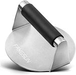 Burger Press with Anti-scald Handle, 5.8 Inch Stainless steel Burger Smasher, Round Non-Stick Hamburger Press for Griddle, Griddle Accessories Kit for Flat Grill Cooking, Gift Package