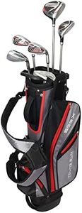Young Gun SGS X Ace Junior Golf Clubs Set with Bag, Left Hand, Red Ages 9-11