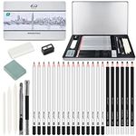 PACETAP 29 PCS Drawing Sketching Pencil Set,Drawing Pencils Kit,Charcoal Pencils,Graphite Pencils,Art Pencils,Shading Pencils,Drawing Pencils Set,Pencils for Beginners & Pro Artists