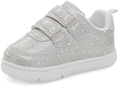 Carter's Unisex-Child Neo2 First Walker Shoe, Silver, 5.5 Infant