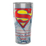 Tervis Traveler DC Comics Superman Lineage Triple Walled Insulated Tumbler Travel Cup Keeps Drinks Cold & Hot, 20oz, Stainless Steel