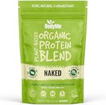 BodyMe Organic Vegan Protein Powder Blend, Naked Natural - Unsweetened, Low Carb, 3 Plant Based Vegan Protein Powder with 24g of Complete Protein, Gluten and GMO Free, 1kg | UK