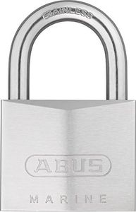 ABUS Marine padlock 75IB/50 - weatherproof - brass lock body with nickel pearl coating - security level 7 - silver