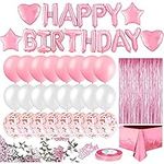 Uandhome Pink Balloons Birthday Par