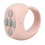 For Tiktok Remote Control Ring Finger Scroller Remote Bluetooth Scrolling Ring Page Turner, Wireless Phone Camera Selfie Shutter Compatible with IOS, Android (Pink)