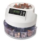 Safescan 1250 GBP Coin Counter That Quickly Value Counts and Sorts Mixed British Coins - Coin Sorter That Sorts Coins Per Denomination - Money Counting Machine for Continuous Coin Counting