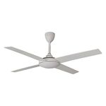 Fanzart Vienna White - 52" Energy Efficient 4 Blade High-Speed Ceiling Fan With Noiseless Powerful Motor, Energy Saving Matte White Ceiling Fan (White)