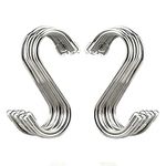 20 Pack S Shaped Hooks Stainless Steel Metal Hangers Hanging Hooks for Kitchen, Work Shop, Bathroom, Garden