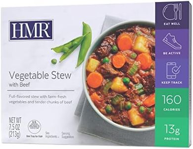 HMR Vegetable Stew with Beef Entrée | Pre-packaged Lunch or Dinner to Support Weight Loss | Ready to Eat | 13g of Protein | Low Calorie Food | 7.5oz Serving per Meal | Pack of 6