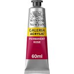 Winsor & Newton Galeria Acrylic Colour - Tube of 60 ML - Permanent Rose (502) - Highly Pigmented Lightfast Artists' Acrylic Paints for Canvas, Wood, Fabric & Paper - More Colours Available