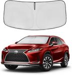 Windshield Sun Shade for Lexus RX 2016-2022 Accessories 4-Layer 240T Front Window Shade Custom Fit RX 350, RX 350 F Sport, RX 350L Sun Visor Foldable Shade Blocks UV Rays