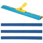 Notched Squeegee for Self Leveling, Cement Floor Leveling Tool Self-Leveling Floor Squeegee Construction Tool with 3 Racks