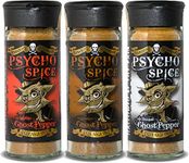 Psycho Spice Combo - 1 x Original Ghost Pepper, 1 x Chipotle Ghost Pepper, 1 x Sichuan Ghost Pepper