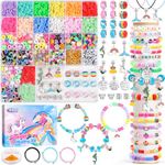 Girls Gifts 8-12 Years Old Bracelet Making Kit for Girls, Art Supplies for Kids 9-12 Teen Girl gifts, Jewelry Making Kit for Girls, Toys for Girls 7-10, Crafts for Kids 6-8 Stocking Stuffers for Kids