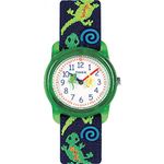 TIMEX TIME Machines® Green Gecko Elastic Fabric Kids Watch (Model: T728819J)