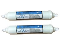 Fridge Water Filters Compatible GE, LG, Samsung, Daewoo, Bosch External Inline Filters Quickfit Pushfittings 2 Pack