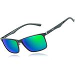 Bircen Mens Sunglasses Polarized UV Protection: Classic Shades for Men Driving Fishing with Al-Mg Metal Frame