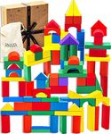 Jaques of London Wooden Building Blocks for 1 2 3 Year Olds | Kids Building Blocks for Toddlers | Wooden Blocks Toys for 1 2 3 Year Old Girls and Boys | Since 1795