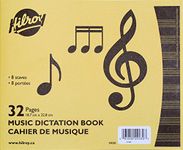 Hilroy 29030 Music Dictation Book, 8-Staves, 7-3/8x9-Inch, 16-Sheets/32 Pages