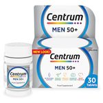 Centrum Men 50+ Multivitamin Tablets for Men, 30 Tablets, Vitamins with 23 Essential Nutrients, including Vitamin C, D and Zinc (Packaging and Tablet colour may vary slightly)