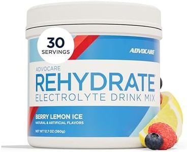 AdvoCare Rehydrate Electrolyte Drink Mix - Hydration & Recovery Drink with Sodium, Potassium & More - Berry Lemon Ice, 12.7 oz