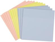 Paper Junkie 12-Pack 3x3-Inch Transparent Sticky Notes, 5.2mil Clear Plastic Self-Stick Sheets in Blue, Yellow, and Pink for Notes, Annotations, and Bookmarks, 50 Sheets per Pad, 600 Sheets Total