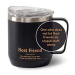 VAHDAM Bestfriend Mug (300ml/10.1oz) Black Reusable Tea & Coffee Mug |18/8 Stainless Steel, Vacuum Insulated Travel Tumbler Cup | Carry Hot & Cold Beverage | Gifts for Women/Men