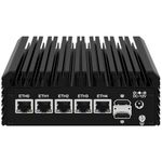 Firewall Micro Appliance Inter N100 Quad Core Mini PC Firewall, 5 Inter i226 2.5Gbe NIC Ports Support AES-NI Soft Router PC VPN Barebone, 8GB RAM 128GB SSD