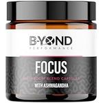 Mushroom Complex Focus Supplement - Brain Supplement with Ashwagandha, Turmeric, Reishi, & Gotu Kola for Focus & Memory Support - Mushroom Supplement for Women & Men by B-Yond Performance, 60 Capsules