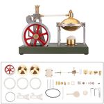 KAROYD Steam Engine Model, Retro Vertical Steam Engine Model with Spherical Boiler Support and Additional Load, 20 x 9 x14cm, 9V17GP93147R931L38JFSXNOB