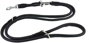 Luxury Leather Dog Leash, Round Lea