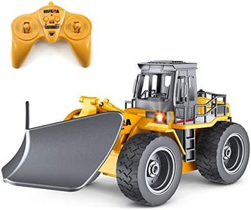 fisca RC Truck Remote Control Snow Plow 6 Channel 2.4G Alloy Snow Sweeper Vehicle 4WD Tractor Toy with Lights for Kids