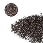 1000 Pcs 2.5mm Hair Extensions Beads Copper Nano Rings Micro Links Beads for Hair Extensions (Dark Brown)