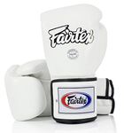 Fairtex BGV5 Muay Thai Boxing Gloves for Men, Women, Kids | Special Lock Thumb Design | MMA Gloves, Kickboxing | Premium Quality, Light Weight & Shock Absorbent Boxing Gloves -(White/14oz)