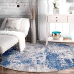 RELEANY Washable Area Rugs Round 6f