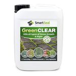 SmartSeal 'Green Clear' (Formerly Moss Clear) - Easy to Apply Best Mould, Lichen & Algae Remover - Quickly Kills Mould, Lichen & Algae from Roofs, Driveways & Patios - Algae Killer For Driveways 5L