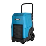 XPOWER LGR Commercial Dehumidifier with Automatic Purge Pump, Drainage Hose, Handle and Wheels for Water Damage Restoration, Clean-up Flood, Basement, Mold, Mildew (CD-90L)