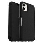 OtterBox Strada Case for iPhone 11, Shockproof, Drop proof, Premium Leather Protective Folio with Two Card Holders, 3x Tested to Military Standard, Black