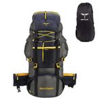 Impulse Rucksack 75 Litre Large Backpack For Men - Grey; Ideal For Travel, Hiking, Trekking & Camping