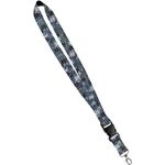 Moose Pet Wear Fashionable Lanyard - Satin Keychain Necklace, ID Badge Holder – 1 Inch, Digi Camo Blue