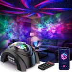 Rossetta Galaxy Projector Bedroom Star Projector with Bluetooth Speaker and White Noise Remote Control Timer Night Light for Kids Room Decor Party Birthday Christmas