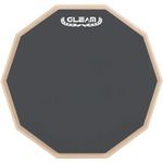 GLEAM Patterned Drum Practice Pad - 8 inch Silicone Surface High Density Compressed Wood Foam Backside (Double-sided)