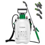 VIVOSUN 1 Gallon Pump Pressure Sprayer, 4L Pressurized Lawn & Garden Water Spray Bottle with 3 Water Nozzles, Adjustable Shoulder Strap, Pressure Relief Valve, for Plants and Cleaning