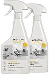 Ecostore Antibacterial Multi-Purpose Cleaner Citrus 500ml x 2 - All purpose, Plant based, Hard Surfaces, Fresh Fragrance, Effective Clean, Citrus Scent, Tough On Germs and Stains, No Harsh Chemicals