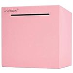 HCHANGEN Piggy Bank for Adults Must Break to Open Unbreakable Piggy Bank Made of Stainless Steel Indestructible Piggy Banks Money Savings Bank for Cash (Pink, 4.72inches)