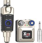 Xvive U45 Wireless in Ear Monitor System 5.8ghz IEM System Transmitter and bodypack Receiver for Studio, Band Rehearsal, Live Performance, Channel Scan Mode